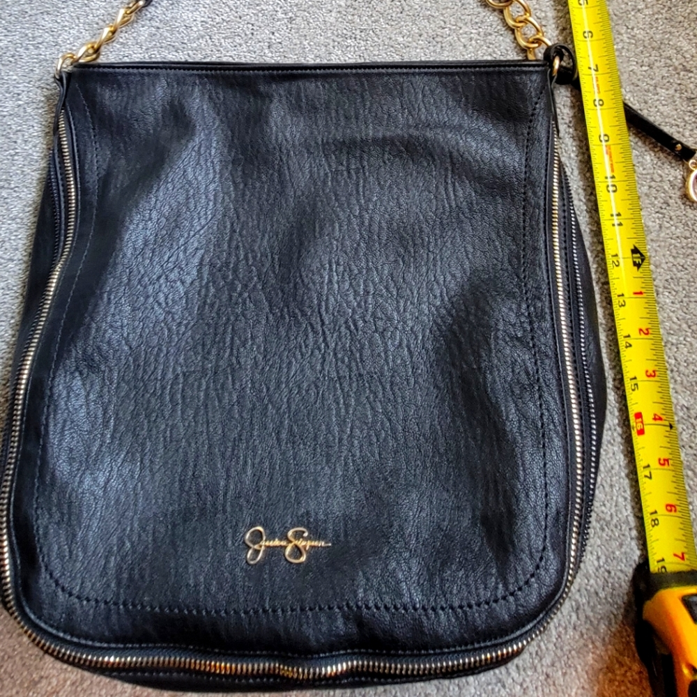 Jessica Simpson Black Leather Shoulder Bag